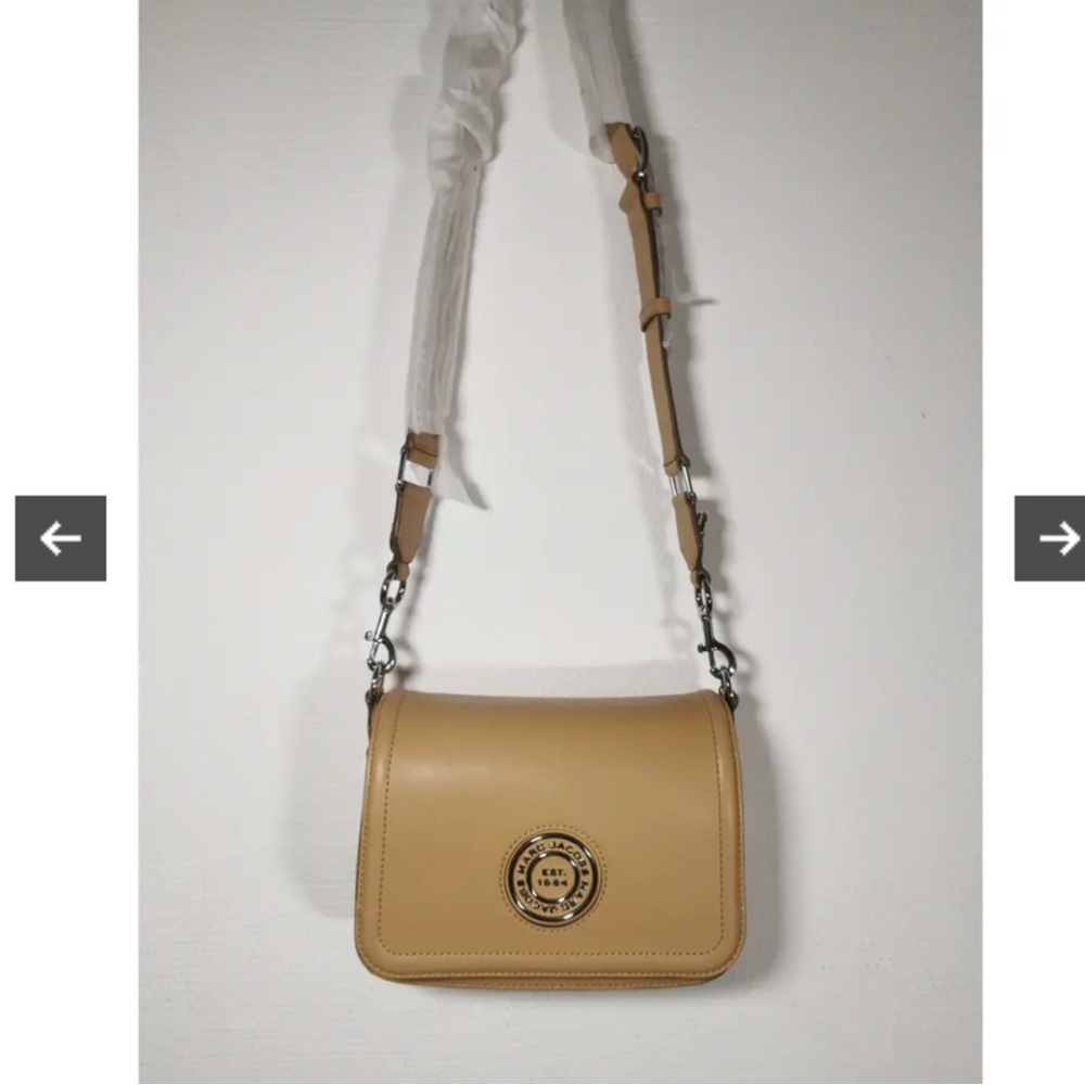 Marc Jacobs H900L01RE21 insignia women’s leather full flap logo shoulder bag